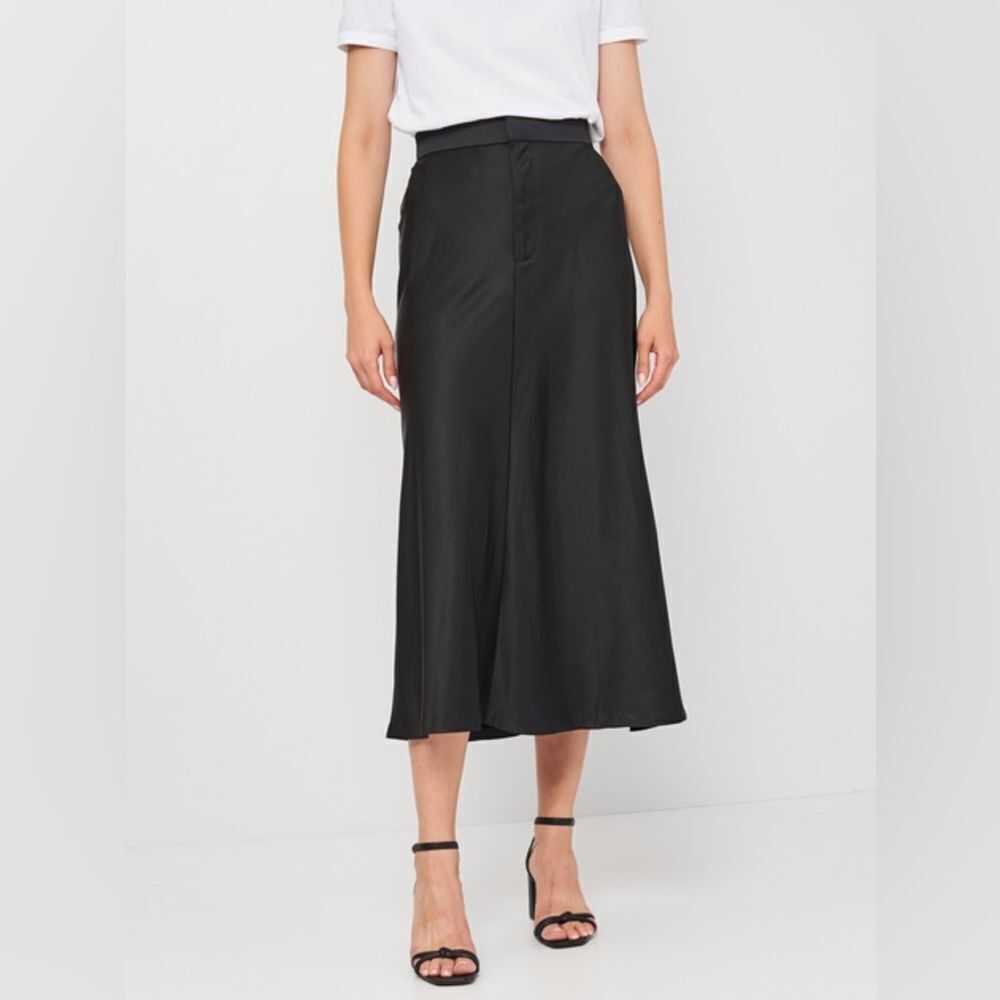 ZARA SATIN EFFECT MIDI SKIRT